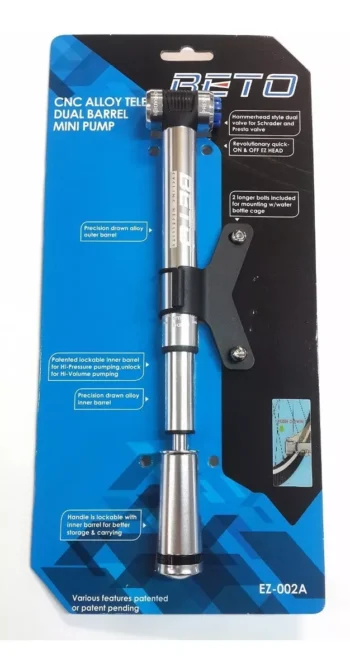 Inflador Beto telescopico de aluminio