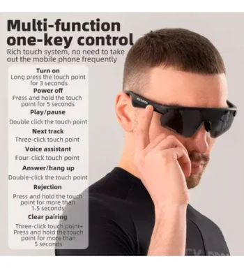 Lentes Rockbros Polarizado Auricular Bluetooth - Image 6