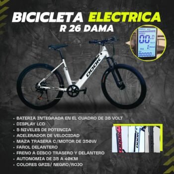 Bicicleta electrica Dook Rod. 26 dama c/ acelerador - Imagen 2