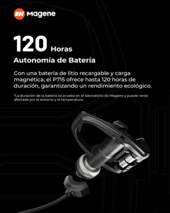 Pedales Magene P715 S Potencia Par Negro - Imagen 4