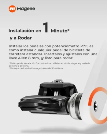 Pedales Magene P715 S Potencia Par Negro - Imagen 3
